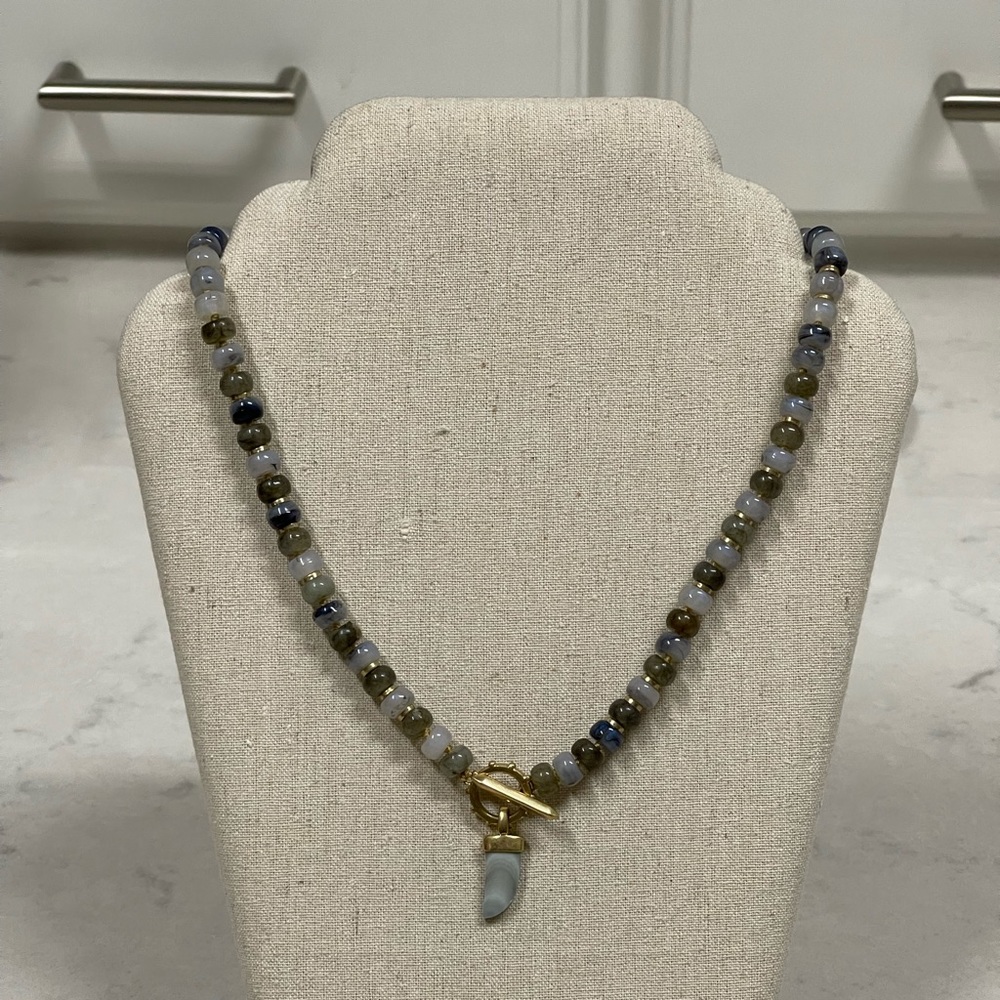 Bohemian Beaded Necklace - gray
